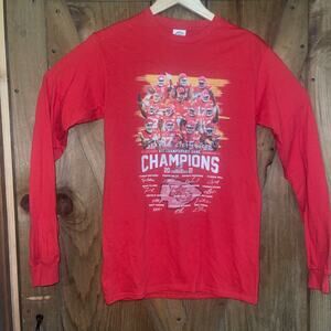 Kansas City Chiefs 2021 Signed AFC Champions Long Sleeve T-Shirt Small